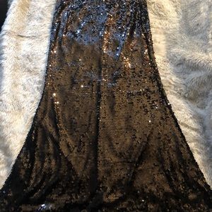Sequined, black maxi skirt - NWOT, never worn.